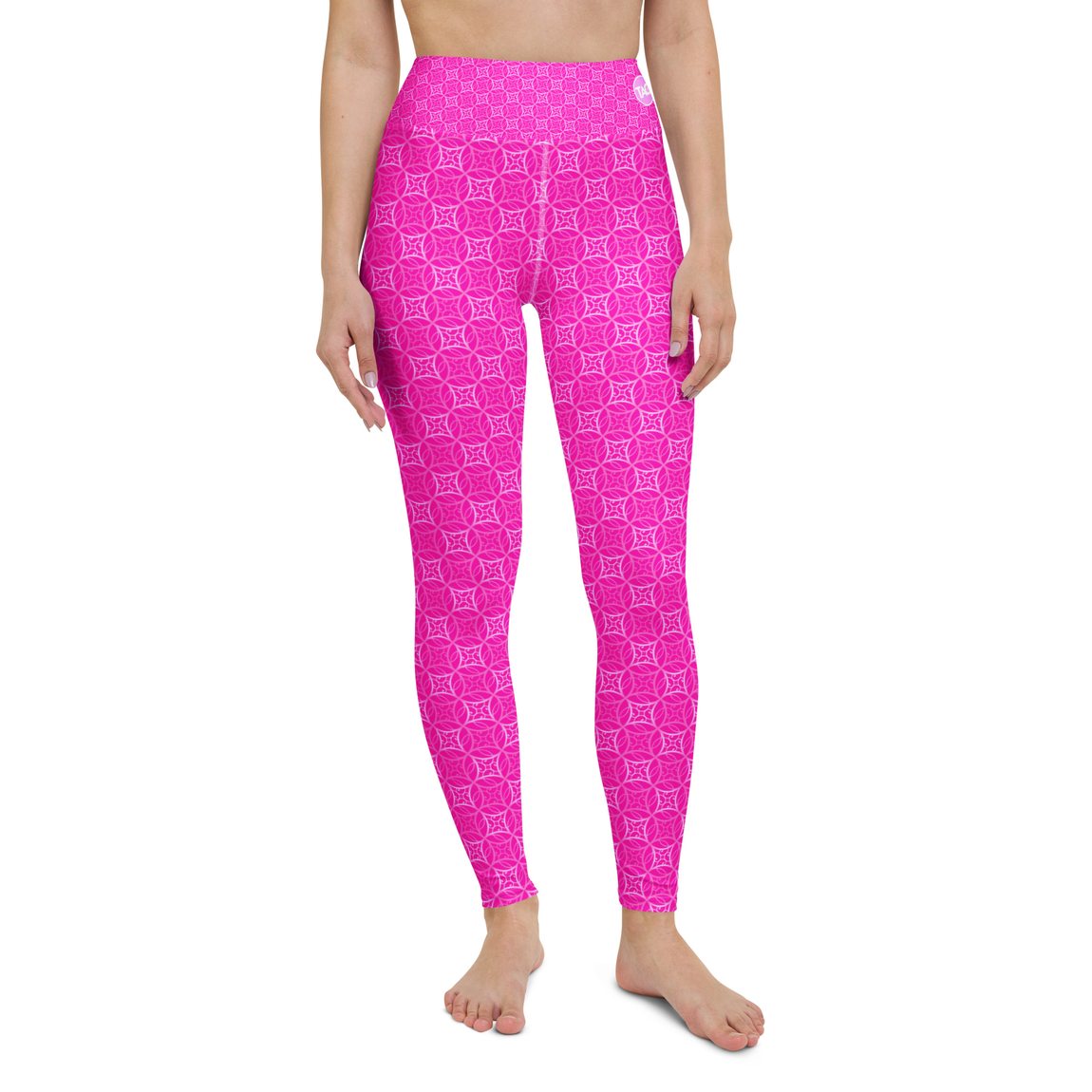 Fibbo Pink sacred-geometry leggings